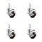 Service Caster 3.5 Inch Maroon Poly Wheel Swivel 3/4 Inch Square Stem Caster Set with Brake SCC SCC-SQ20S3514-PPUB-MRN-TLB-34-4 - alternate 1